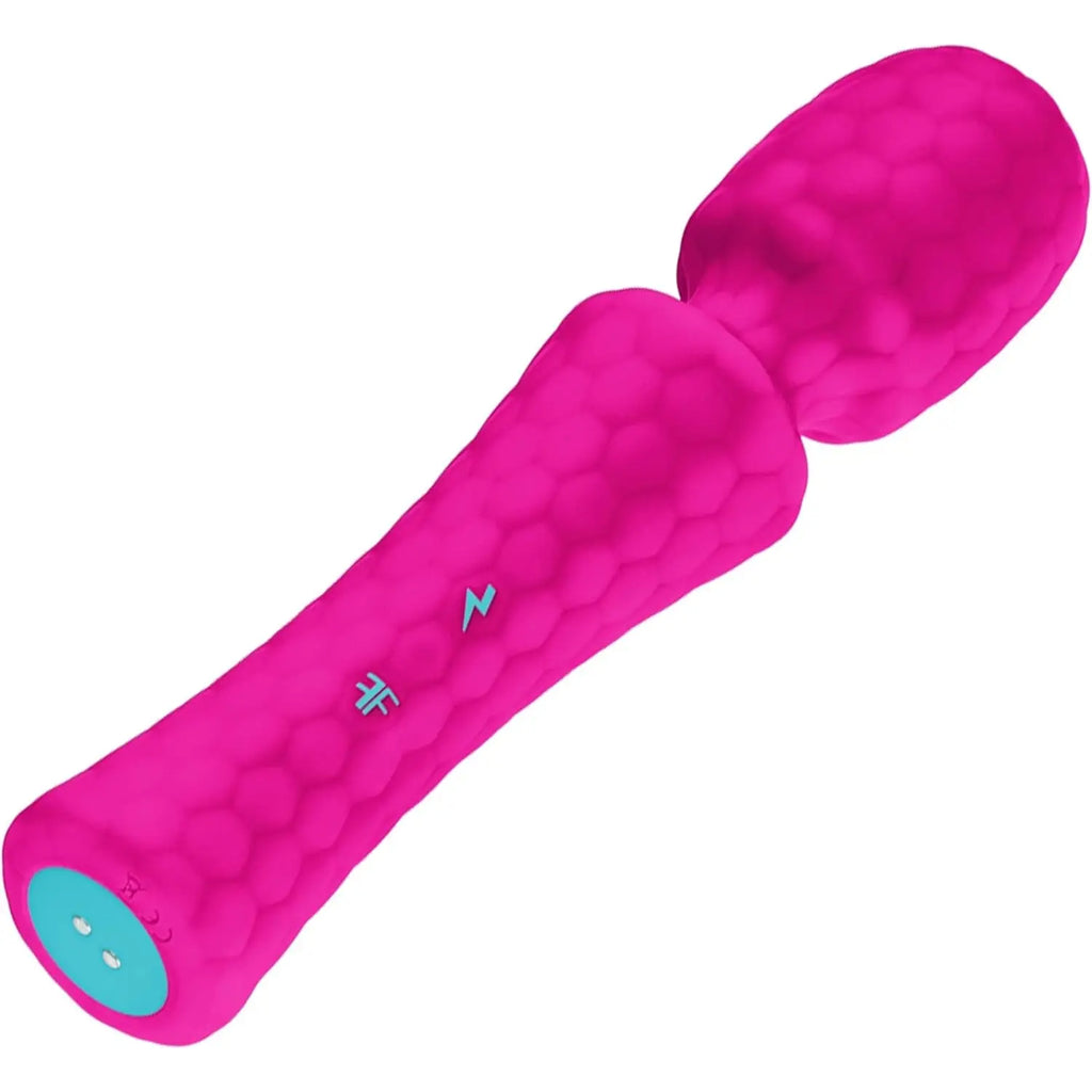 FemmeFunn Ultra Wand Vibrator - Flexible Head Massager with 10 Modes Hot Pink