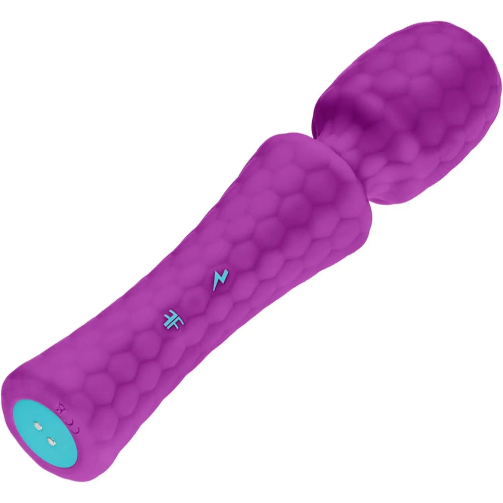 FemmeFunn Ultra Wand Vibrator - Flexible Head Massager with 10 Modes Purple
