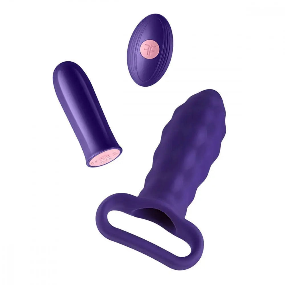 FemmeFunn Versa P Bullet Vibrator with Textured P Sleeve and Remote - Rolik®