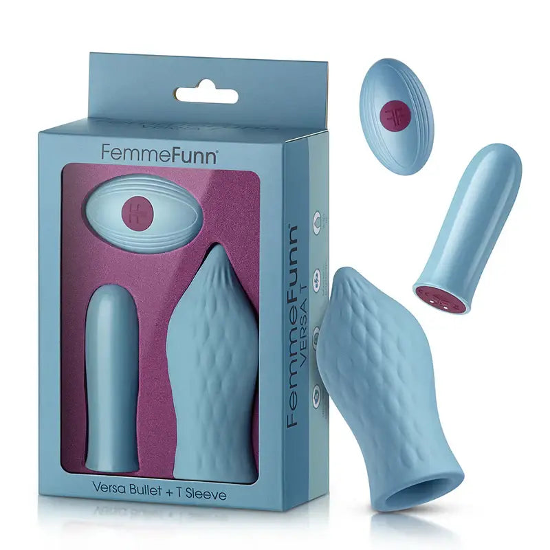 FemmeFunn Versa T Bullet Vibrator with Textured T Sleeve and Remote - Rolik®