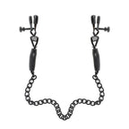Fetish Fantasy Series Adjustable Nipple Chain Clamps Black