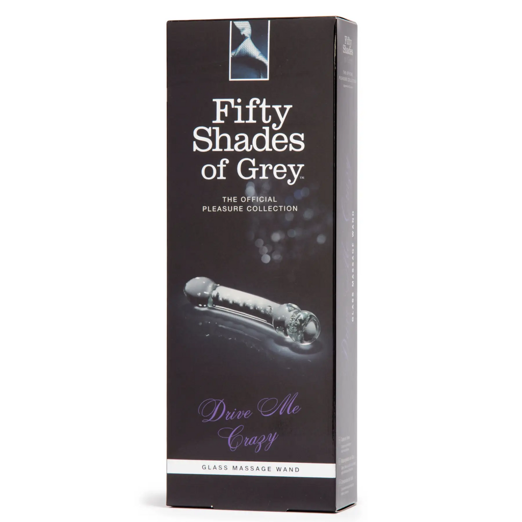 Fifty Shades Drive Me Crazy Glass Dildo - Clear
