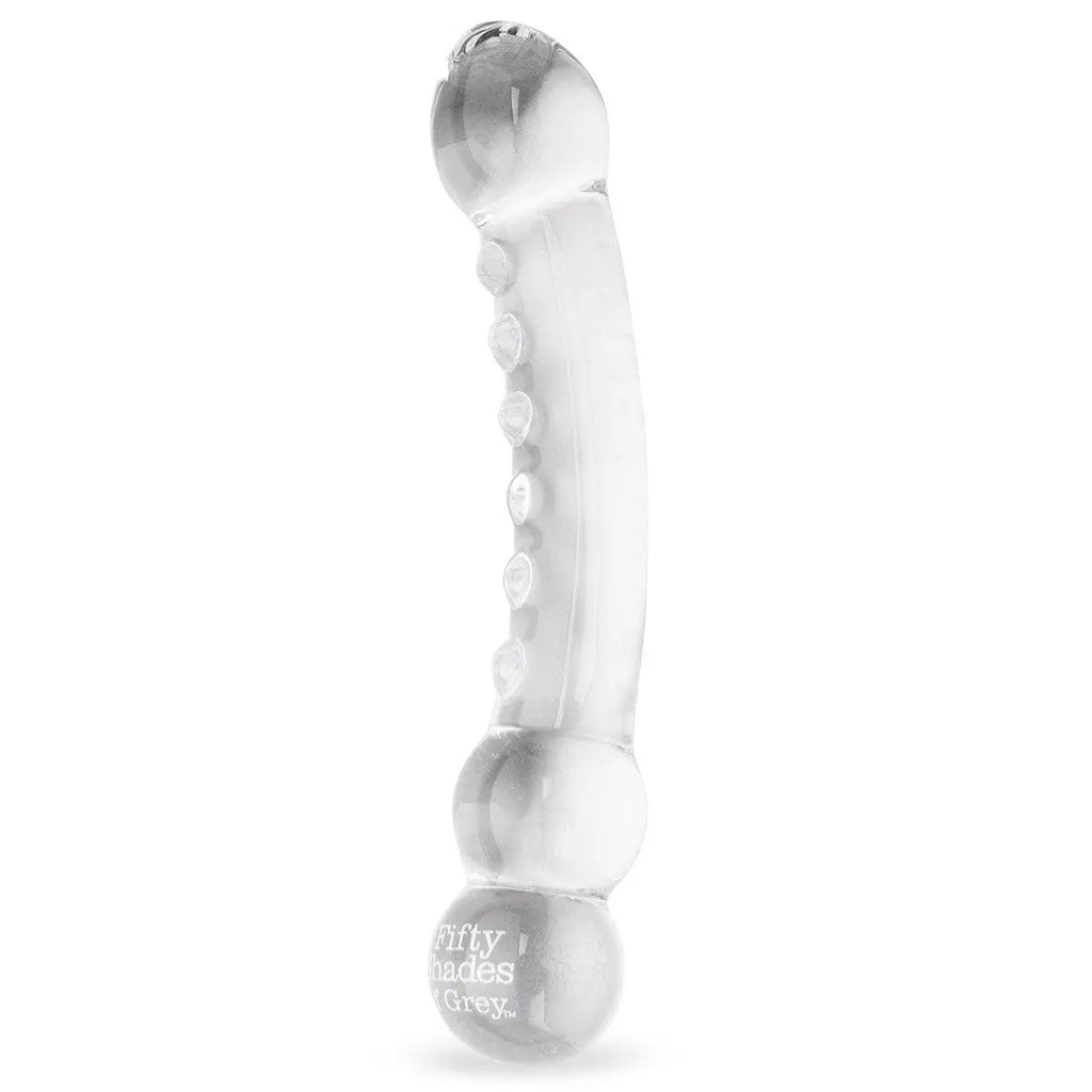 Fifty Shades Drive Me Crazy Glass Dildo - Rolik®