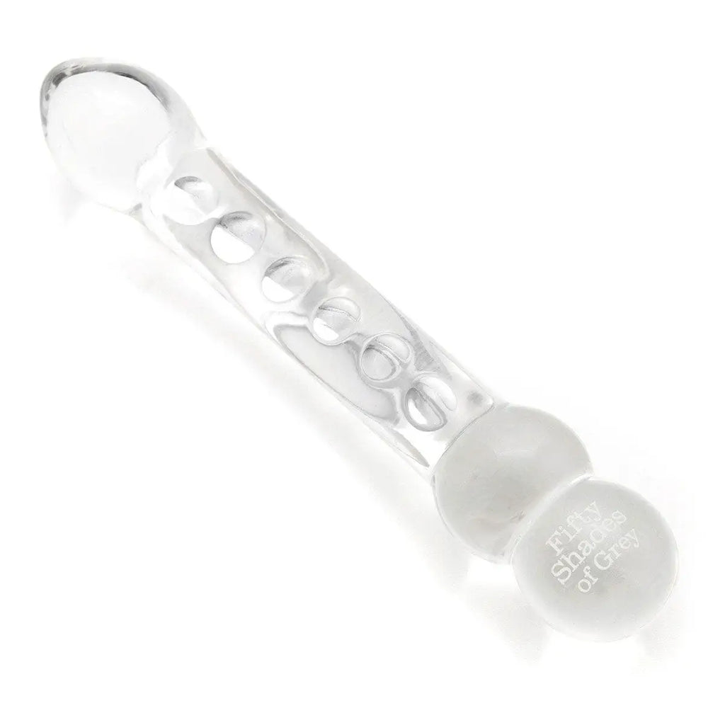 Fifty Shades Drive Me Crazy Glass Dildo - Rolik®