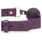 Fifty Shades Freed Cherished Collection Leather Ball Gag - Purple - Gags