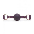 Fifty Shades Freed Cherished Collection Leather Ball Gag - Purple - Gags