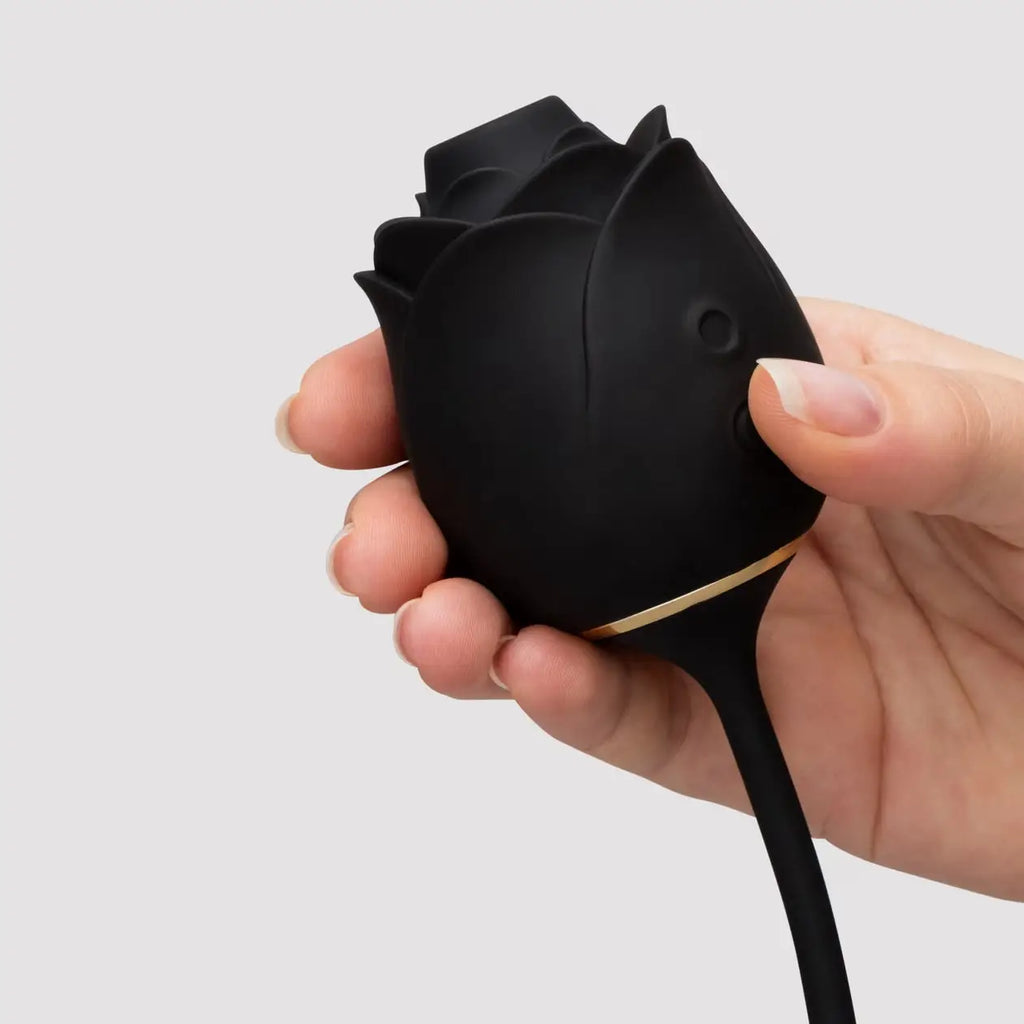 Fifty Shades of Grey Dark Blushing Rose Clitoral Suction Stimulator and Vibrating Egg - Black - Vibrator