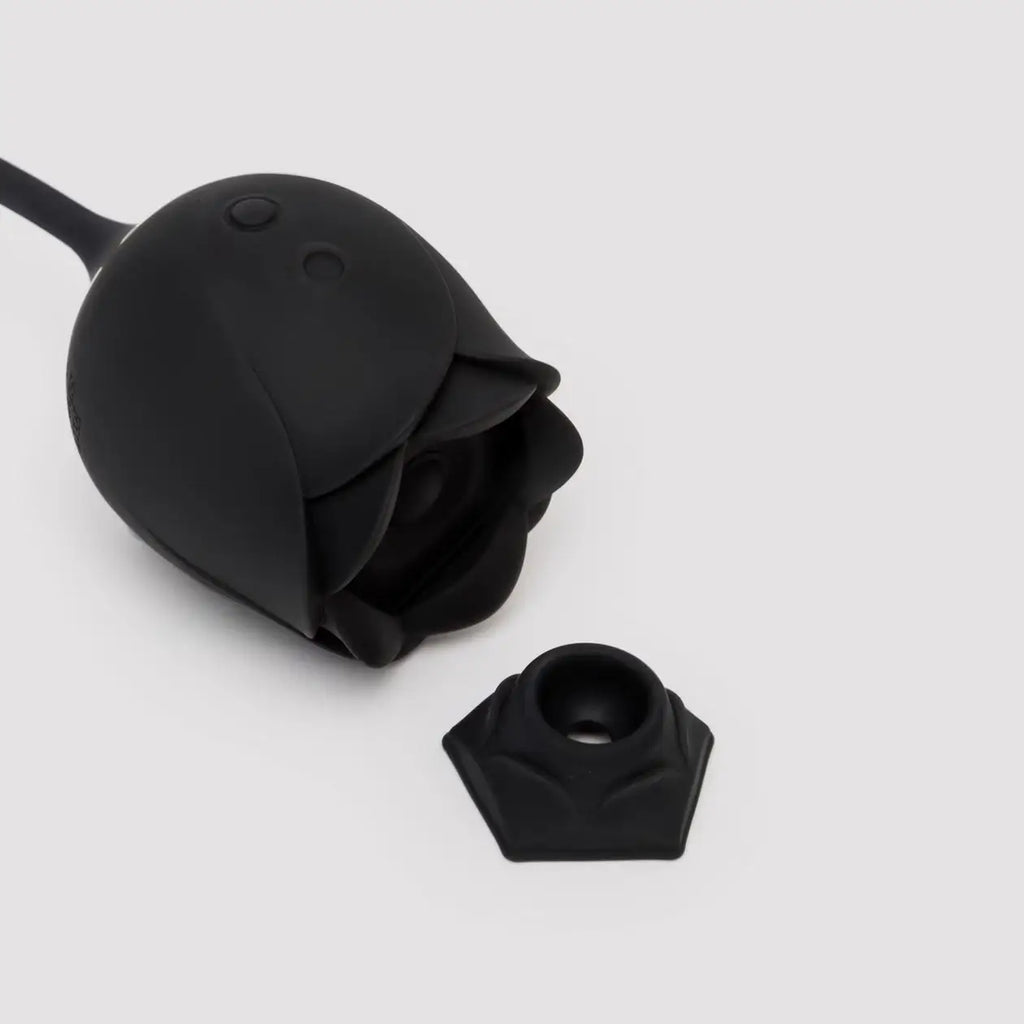 Fifty Shades of Grey Dark Blushing Rose Clitoral Suction Stimulator and Vibrating Egg - Black - Vibrator