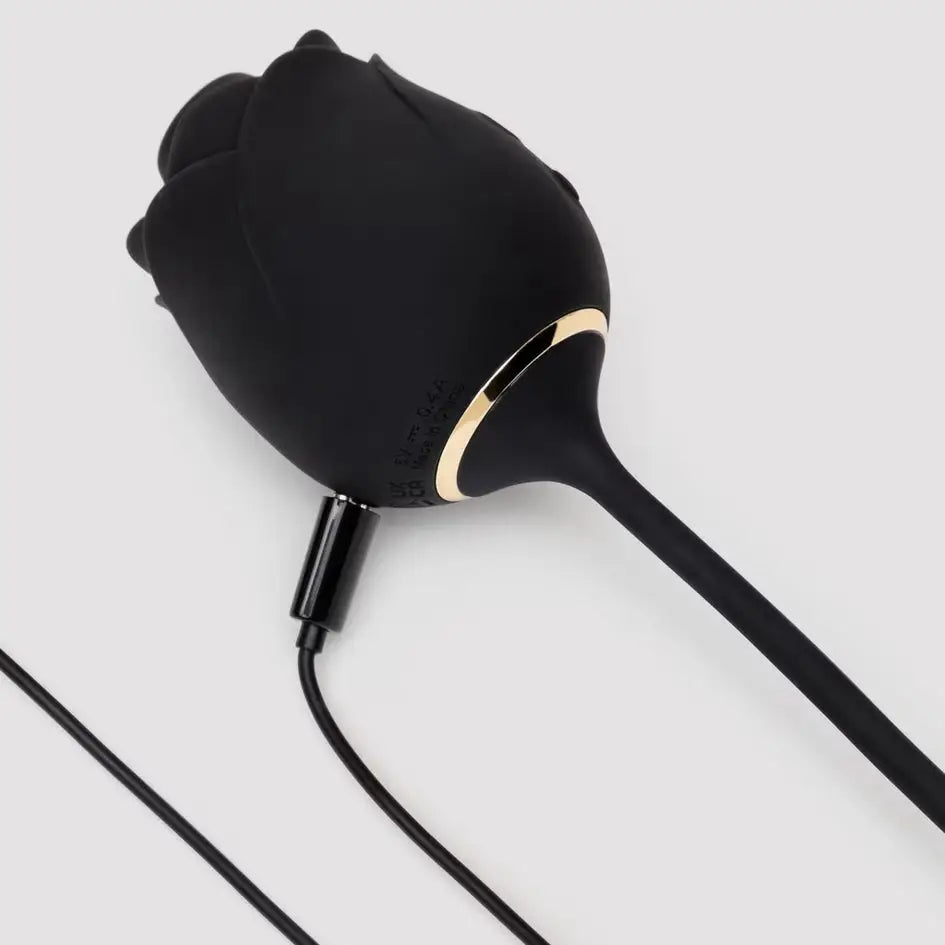 Fifty Shades of Grey Dark Blushing Rose Clitoral Suction Stimulator and Vibrating Egg - Black - Vibrator