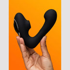 Fifty Shades of Grey Greedy Girl Duet Dual Stimulator with Clitoral Suction - Black - Vibrator