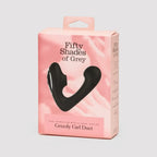 Fifty Shades of Grey Greedy Girl Duet Dual Stimulator with Clitoral Suction - Black - Vibrator