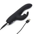 Fifty Shades of Grey Greedy Girl Slimline Rabbit Vibrator - Black