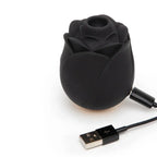Fifty Shades Hearts & Flowers Rose Clitoral Suction Stimulator - Black - Vibrator