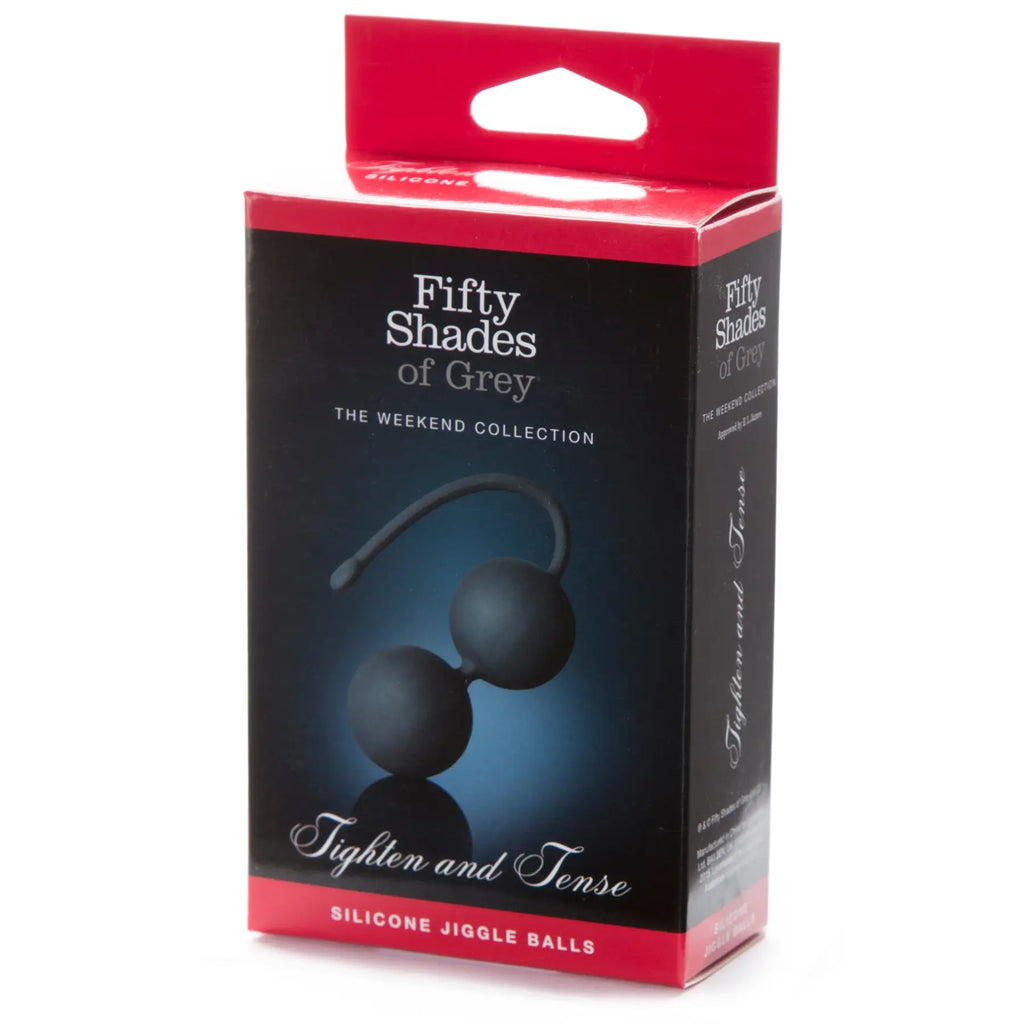 Fifty Shades Tighten and Tense Silicone Jiggle Balls - Black - Kegels