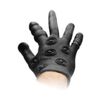 Fist It Silicone Stimulation Glove - Black - Masturbator