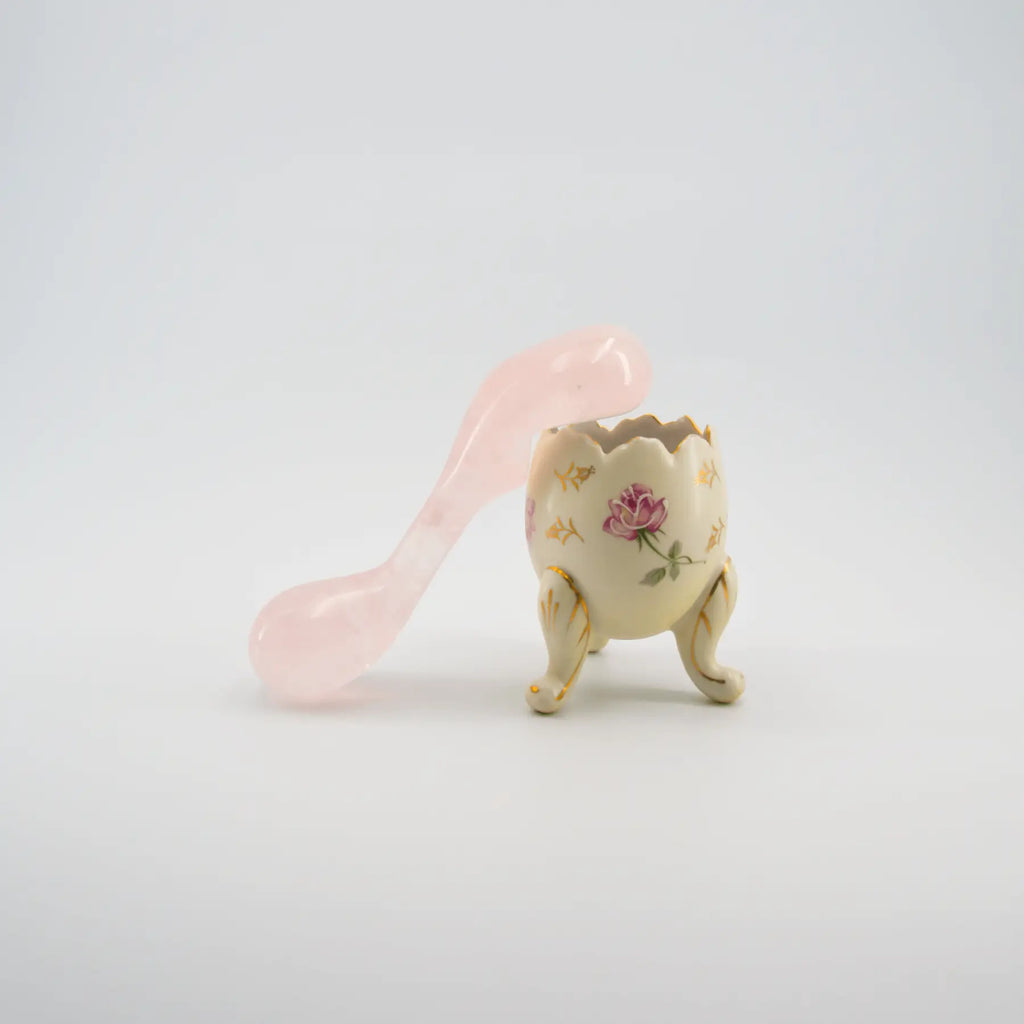 Fleur Rose Quartz Wand / 7’’ Curved Bulbous