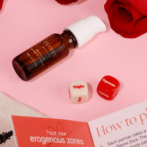 Foria® Foria Desire Dice Kit, Massage Oil + Couples Game