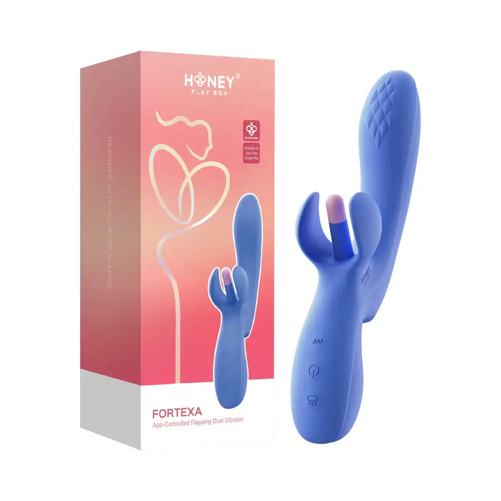 Honey Play Box Fortexa Flapping Clit & G-Spot App-Enabled Vibrator Blue Rolik®