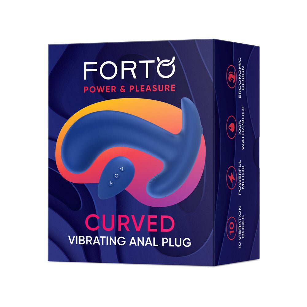 Forto Curved Vibrating Remote Anal Plug - Rolik®