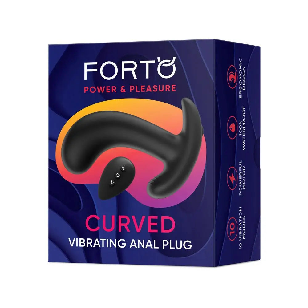 Forto Curved Vibrating Remote Anal Plug - Rolik®