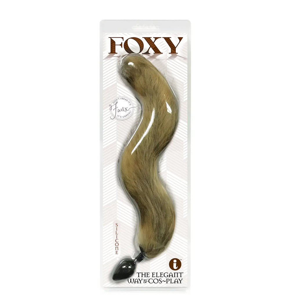 Foxy Fox Tail Silicone Butt Plug - Gold - Butt Plug