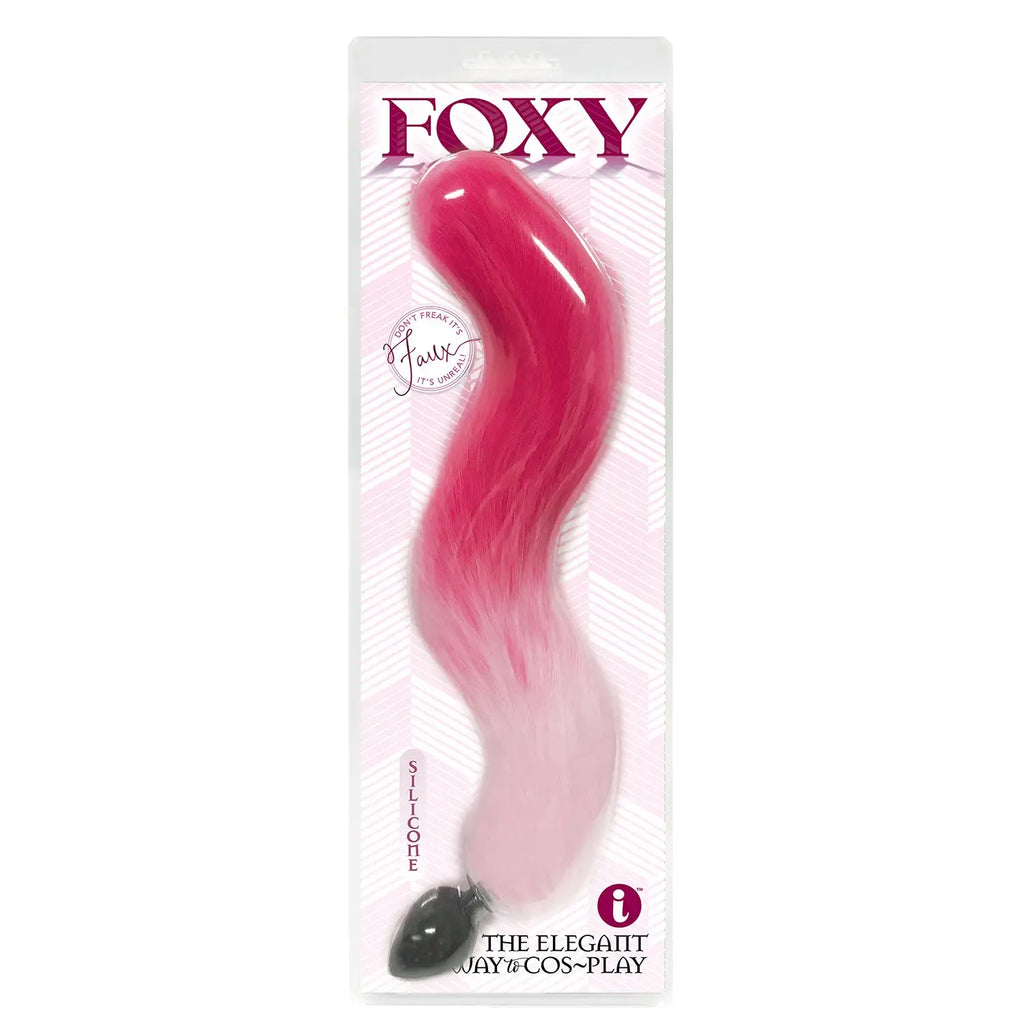 Foxy Fox Tail Silicone Butt Plug - Pink - Butt Plug