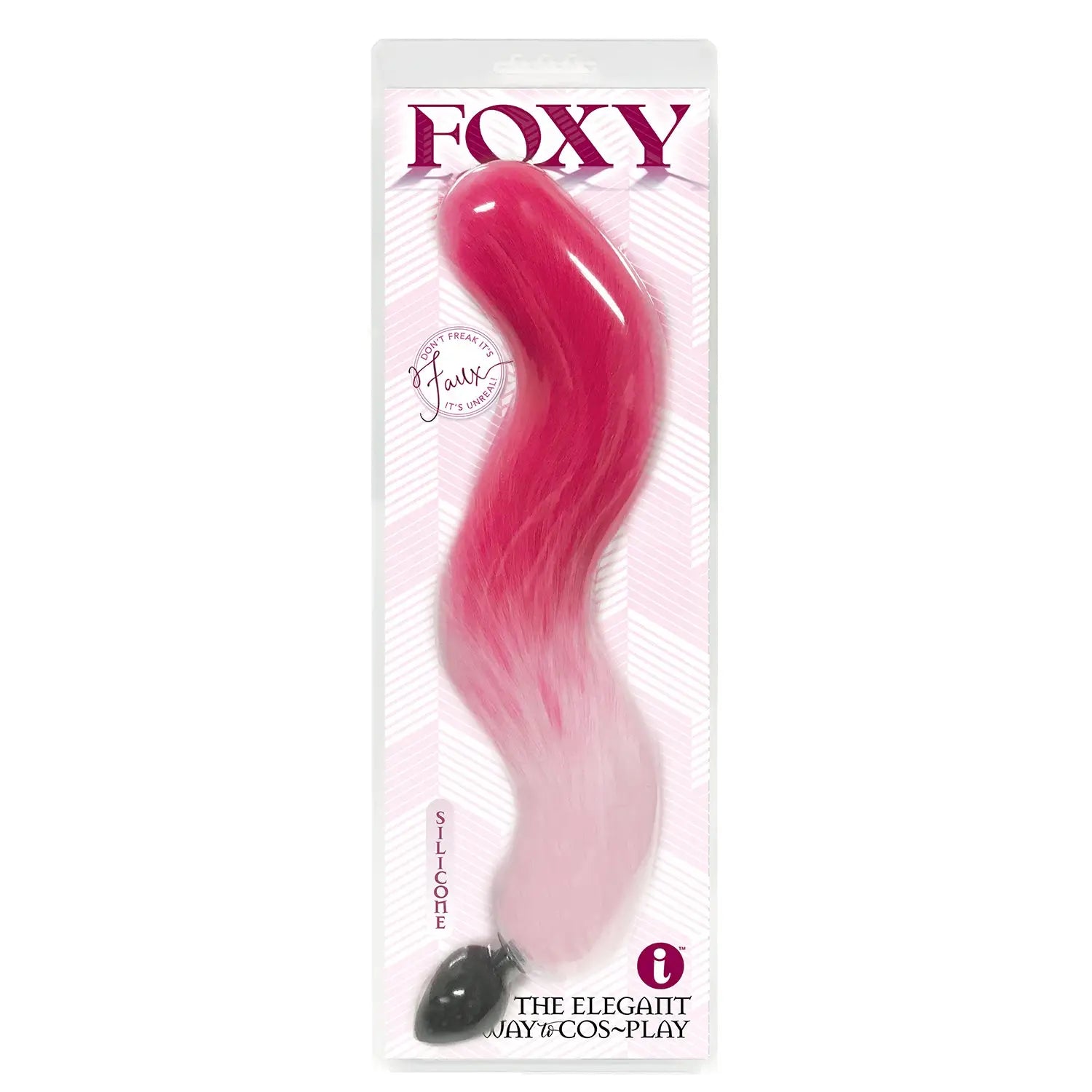 Foxy Fox Tail Silicone Butt Plug - Pink - Butt Plug