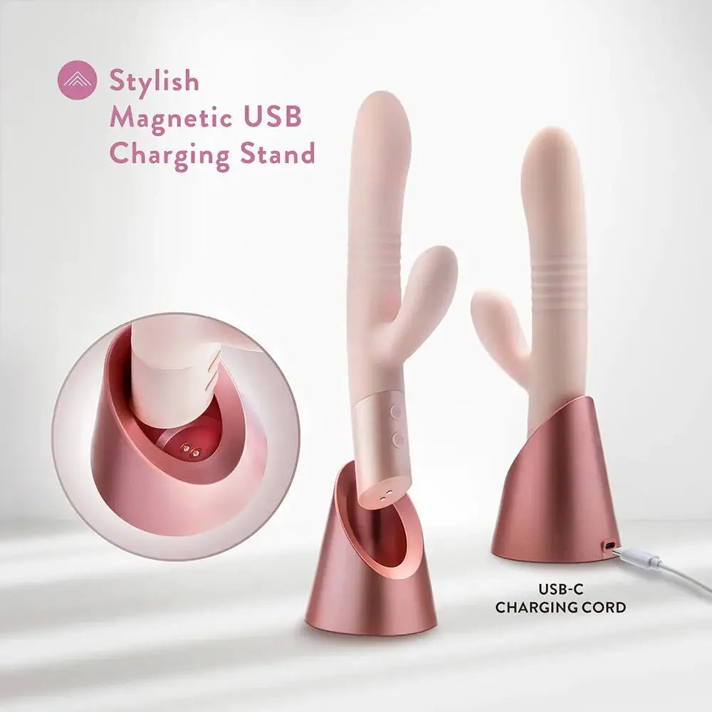Fraya Thrusting Rabbit Vibrator with Charging Station - Rolik®