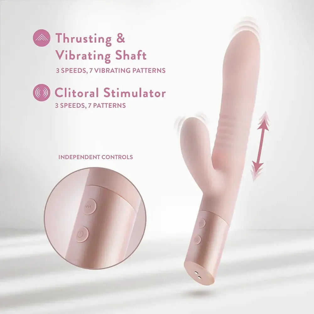 Fraya Thrusting Rabbit Vibrator with Charging Station - Rolik®
