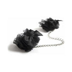 Frou Romantic Satin Organza Handcuffs Subtly - Black - Restraints