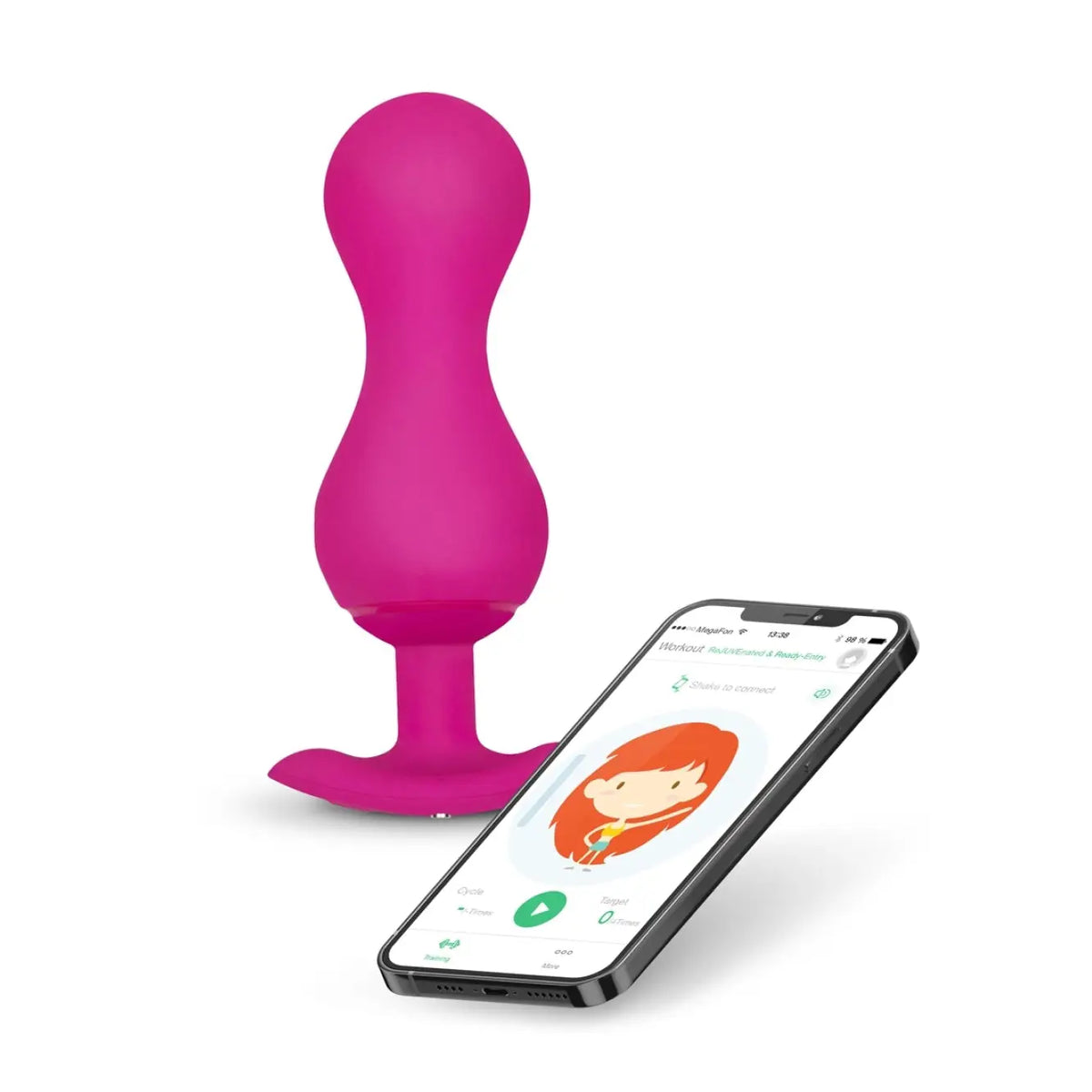 FT London Gvibe Gballs³ App-Enabled Kegel Trainer with Smart Coaching Magenta