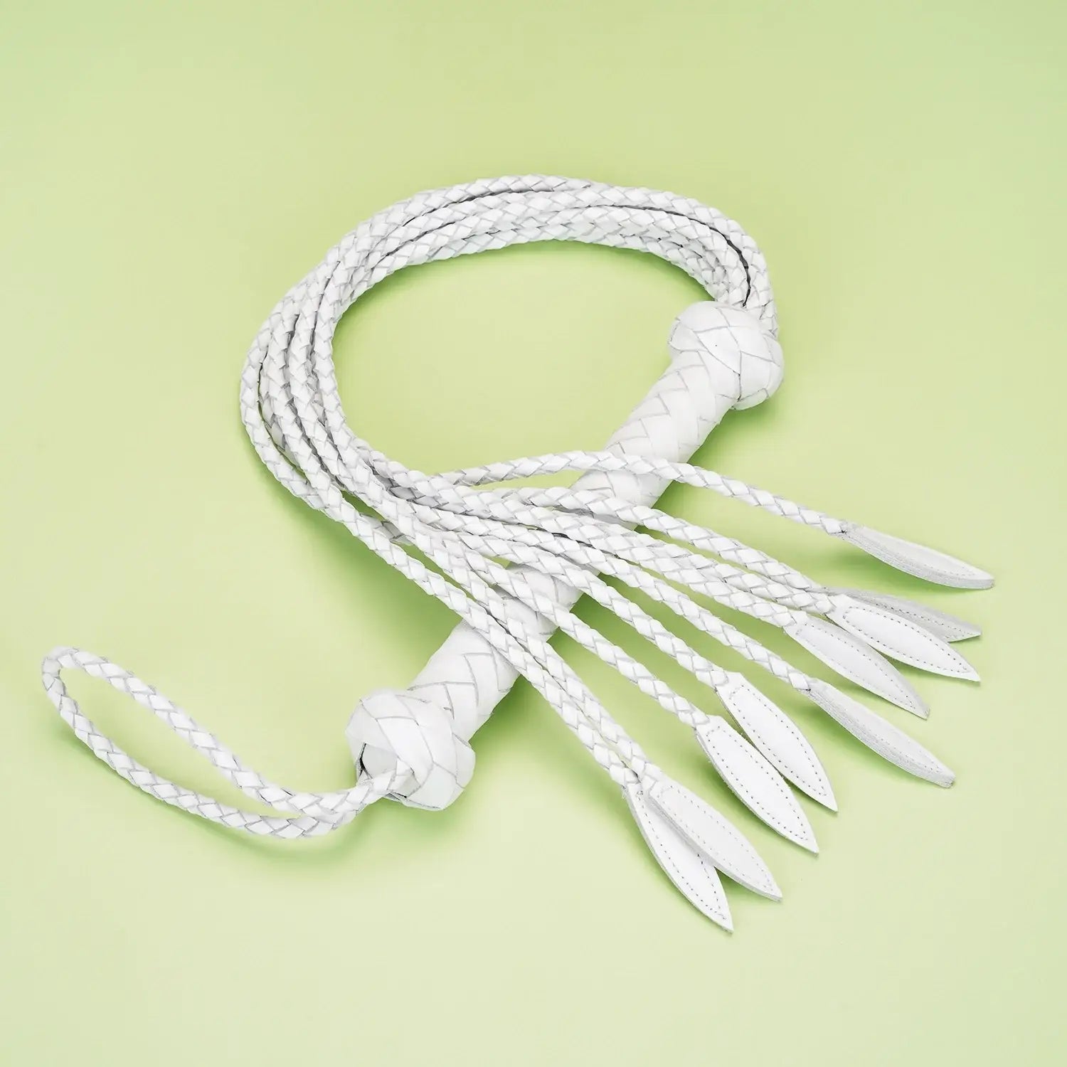 Fuji White Collection Braided Cat O’ Nine Tails Flogger