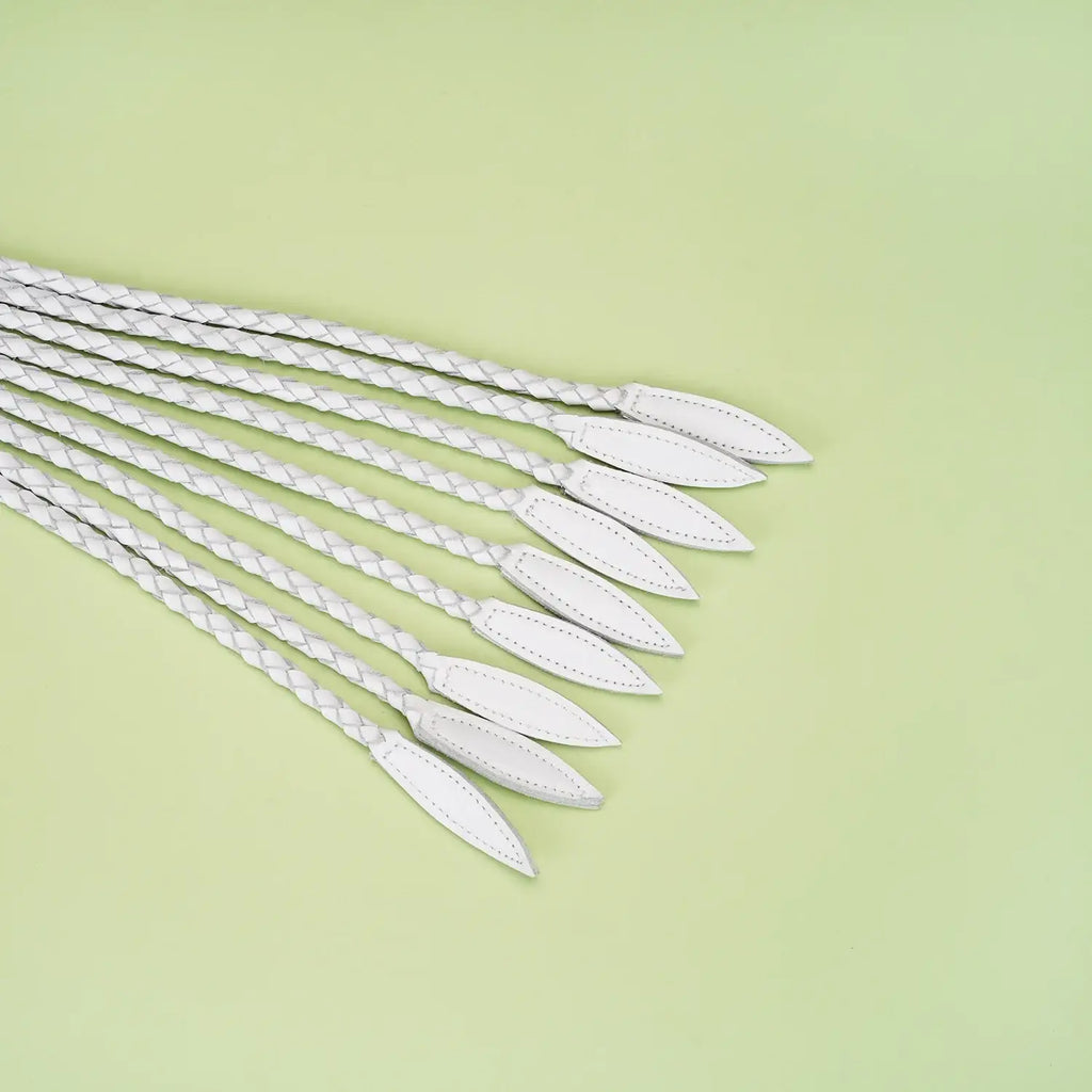 Fuji White Collection Braided Cat O’ Nine Tails Flogger