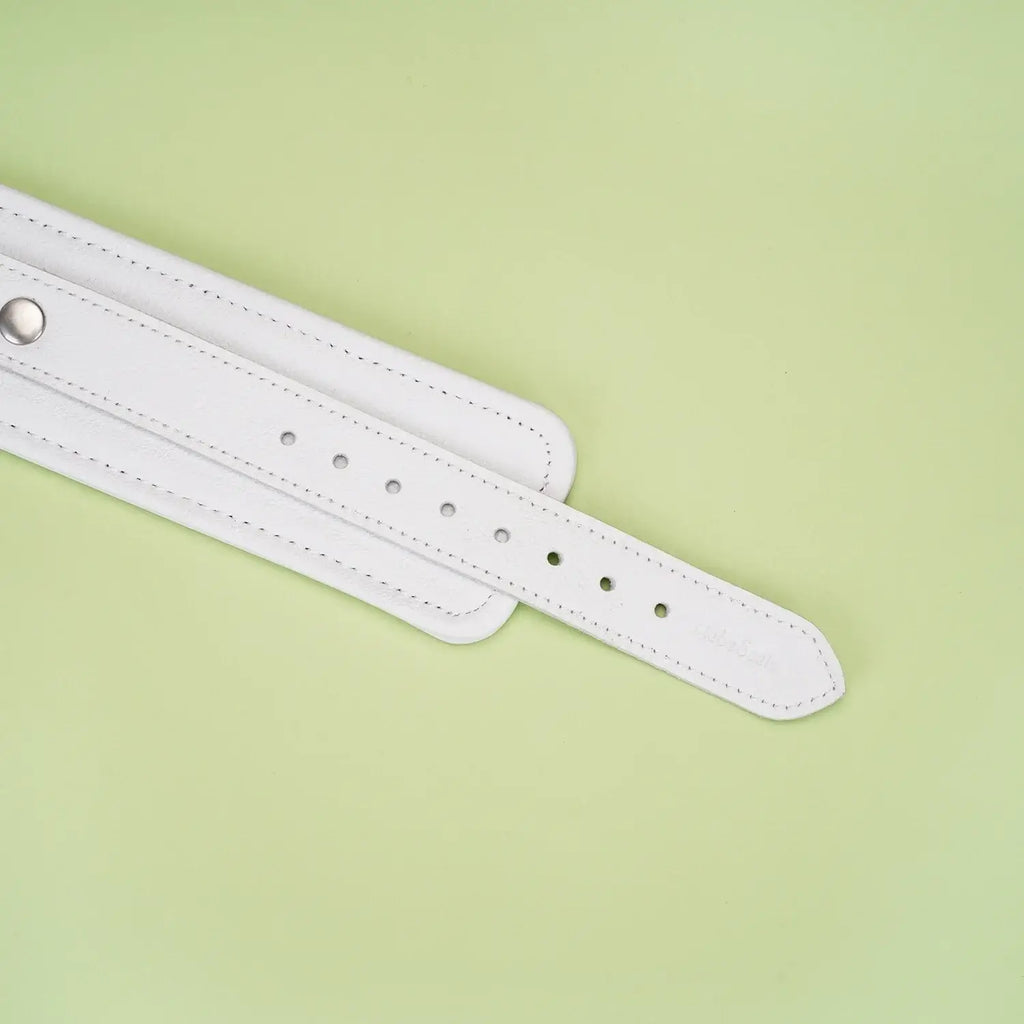 Fuji White Collection Leather Ankle Cuffs - Restraints