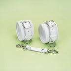 Fuji White Collection Leather Ankle Cuffs - Restraints