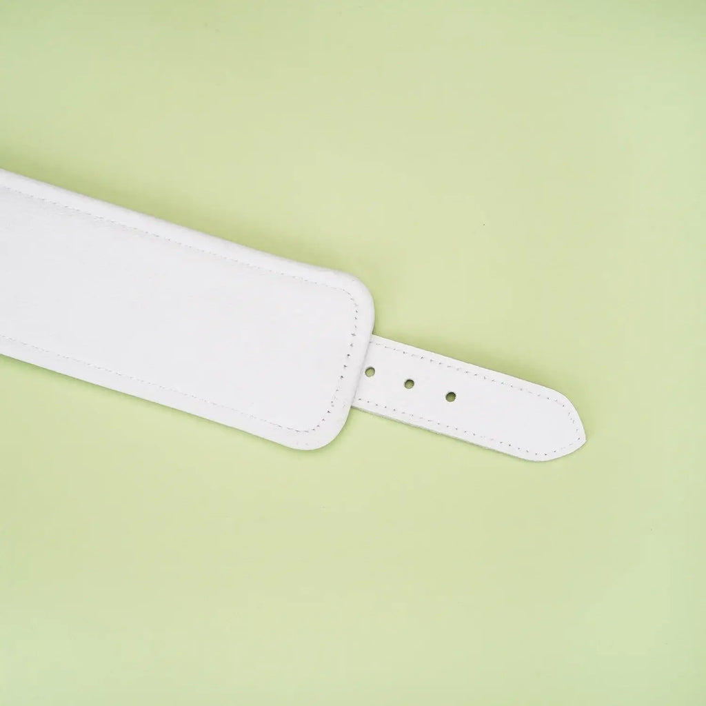 Fuji White Collection Leather Ankle Cuffs - Restraints