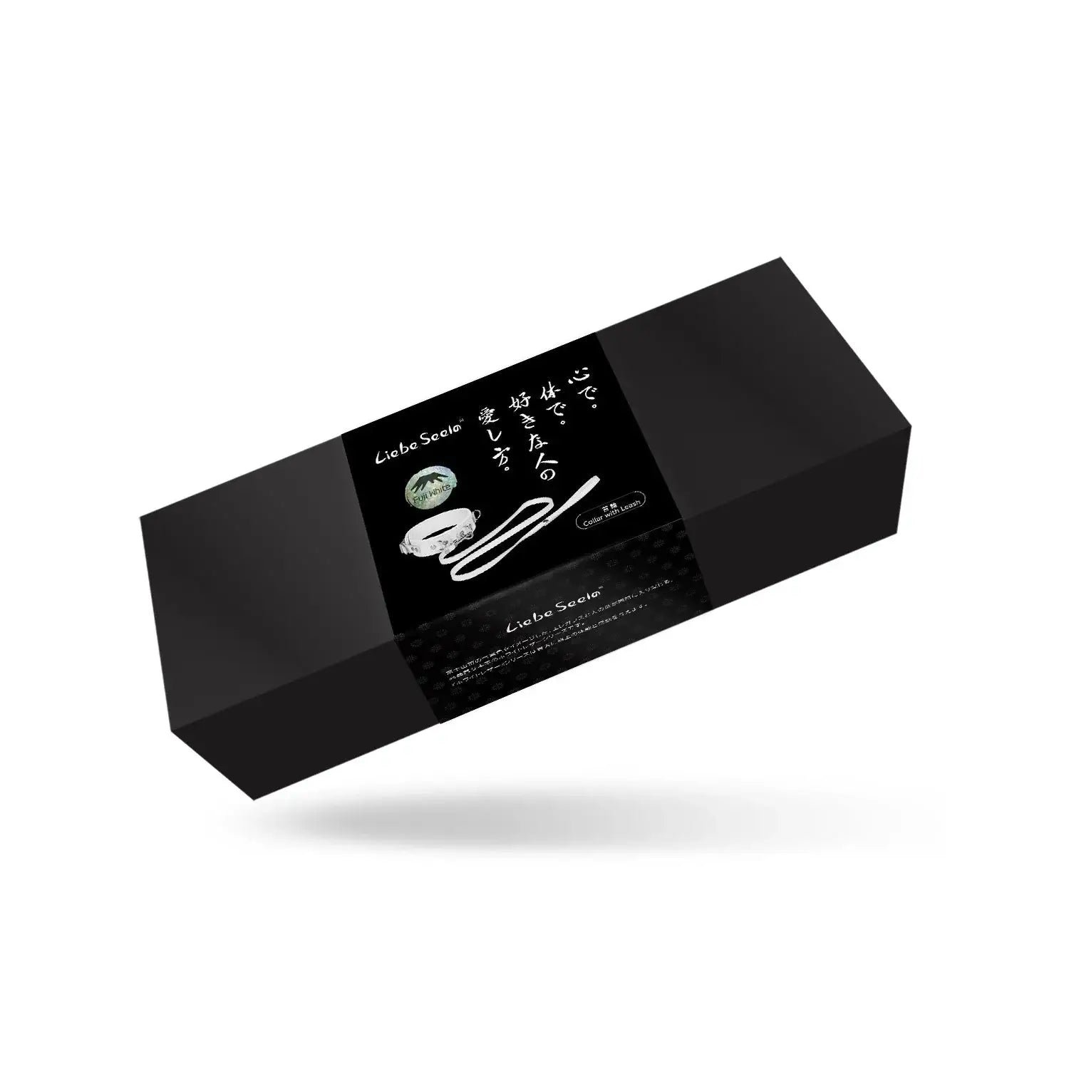 Fuji White Collection Leather Collar with Leash - Restraints