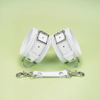 Fuji White Collection Leather Handcuffs - Restraints