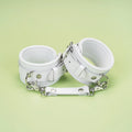 Fuji White Collection Leather Handcuffs - Restraints