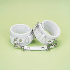 Fuji White Collection Leather Handcuffs - Restraints