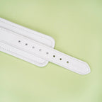 Fuji White Collection Leather Handcuffs - Restraints