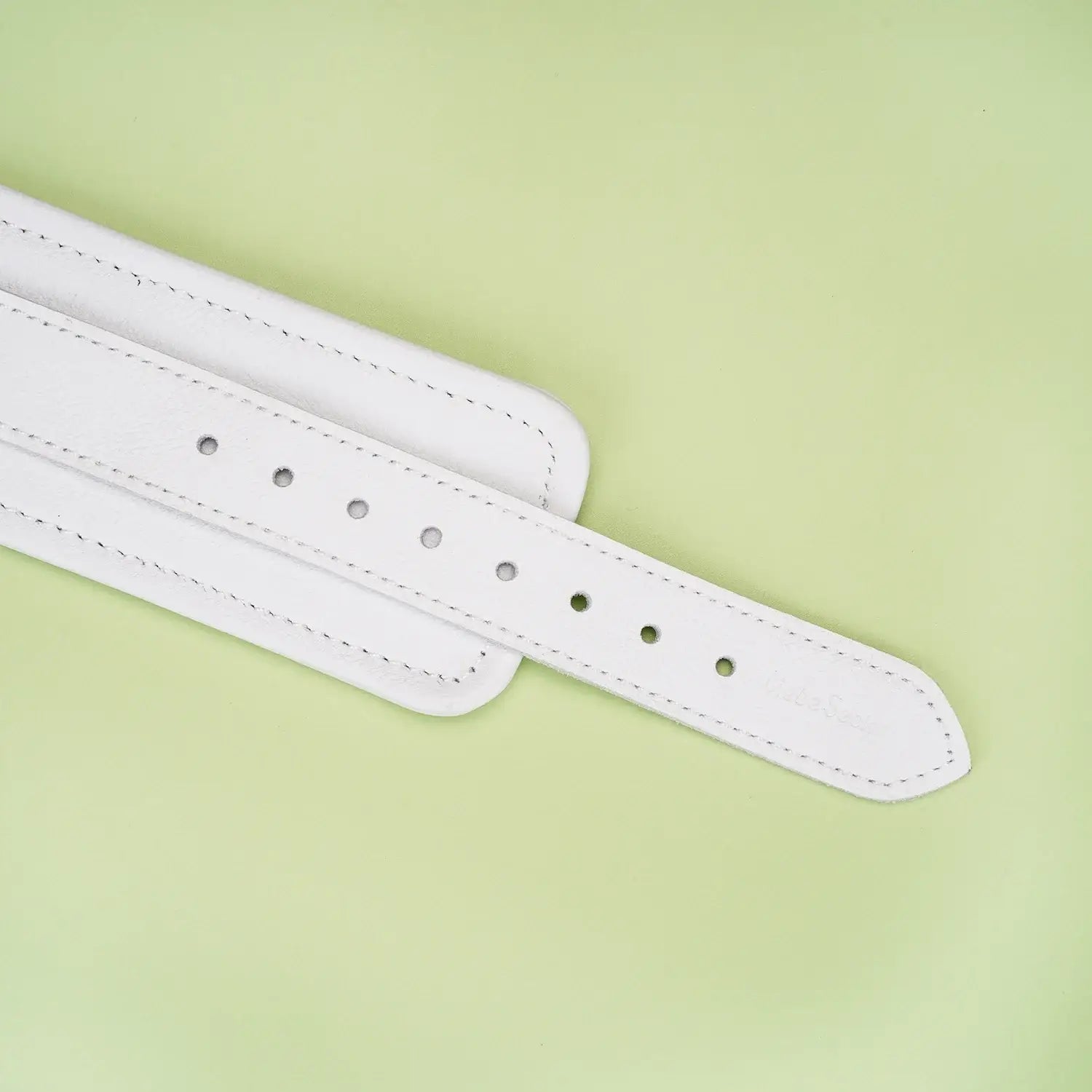 Fuji White Collection Leather Handcuffs - Restraints