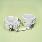 Fuji White Collection Leather Handcuffs - Restraints
