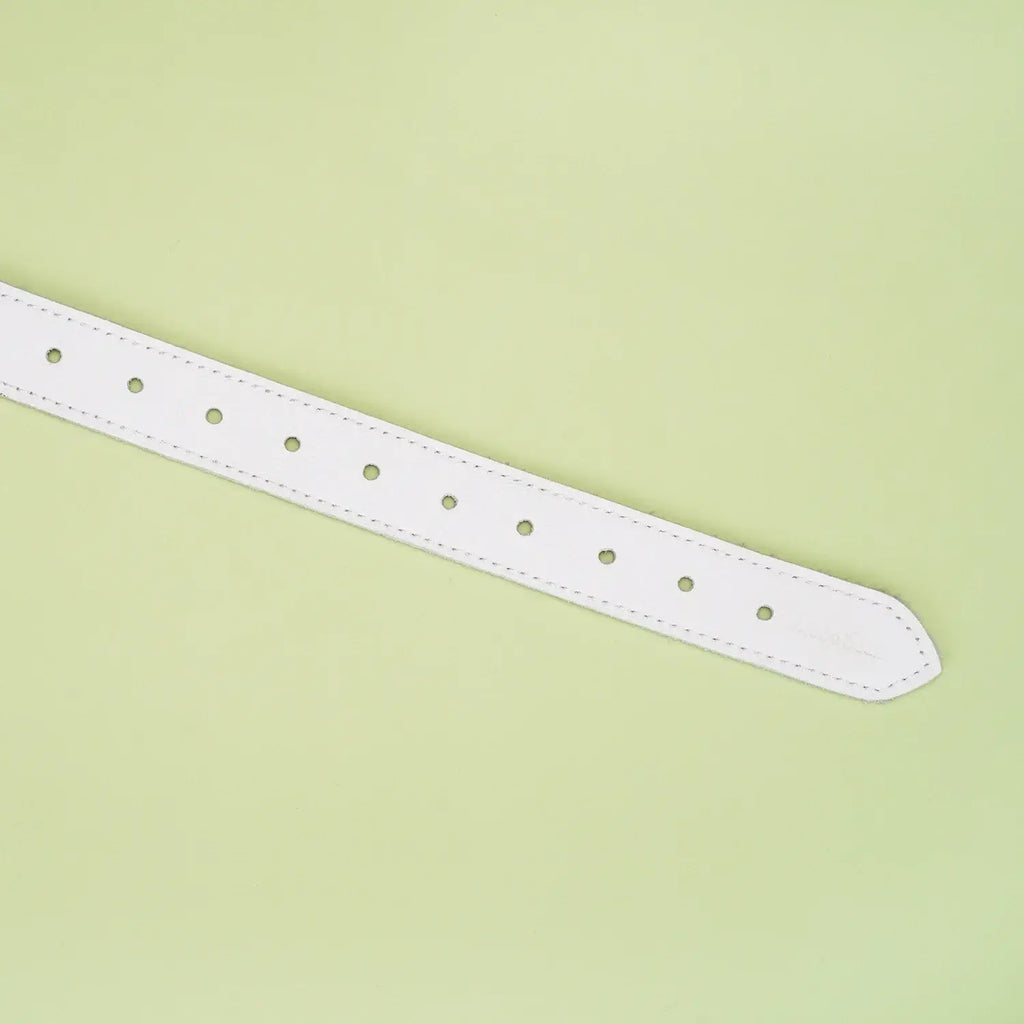 Fuji White Collection Leather & Silicone Ball Gag - Gags