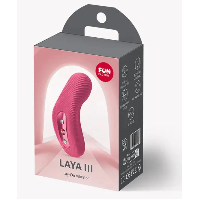 Fun Factory Laya III - Ergonomic Lay-On Clitoral Vibrator Cerise