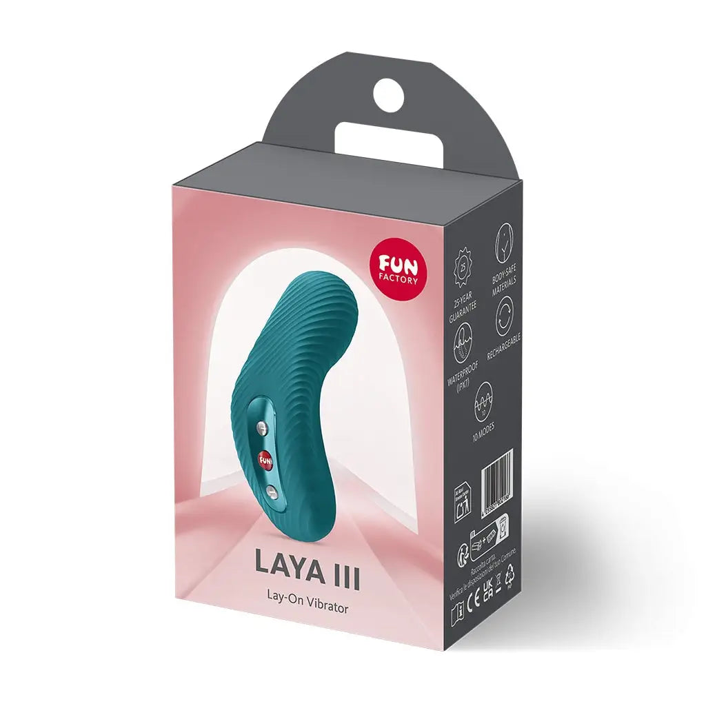 Fun Factory LAYA III Rechargeable Lay-On Vibrator Teal