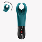 Fun Factory Manta Vibrating Stroker - Flexible Wings & Deep Rumble Teal