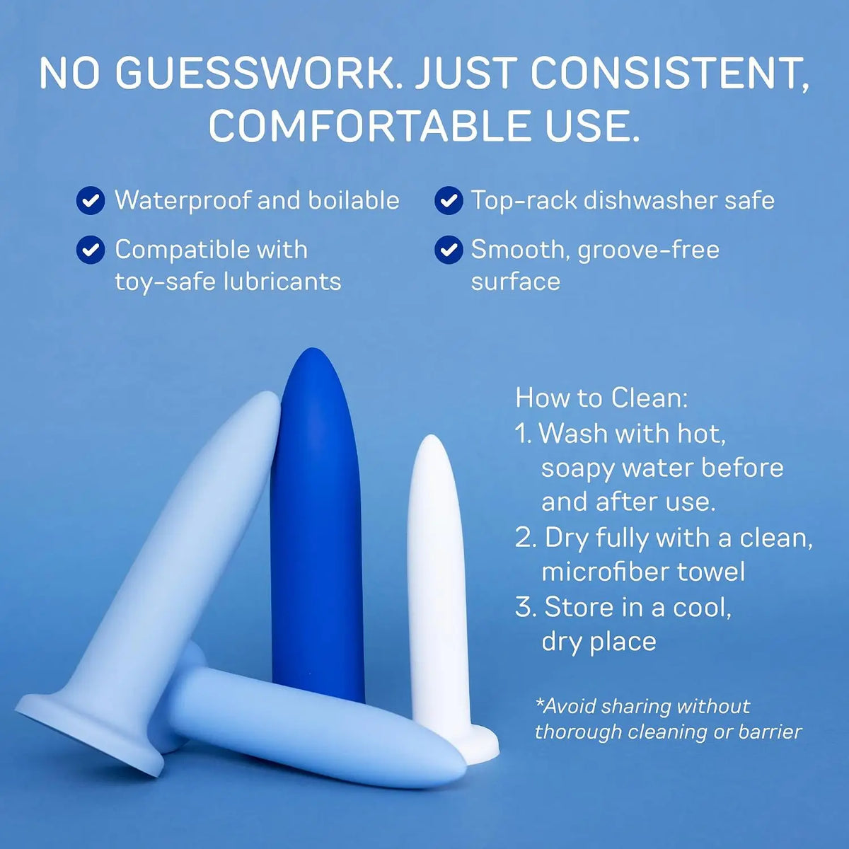 Future Method 4-Piece Silicone Anal Dilator Set - Graduated Training for Comfort & Flexibility
