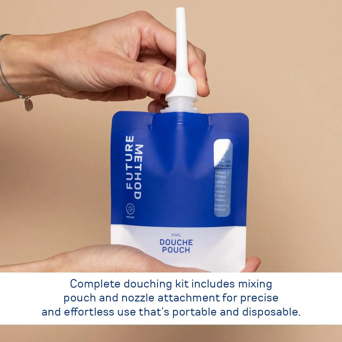Future Method Anal Douche Kit - All-in-One Travel Isotonic Cleansing with Nozzle