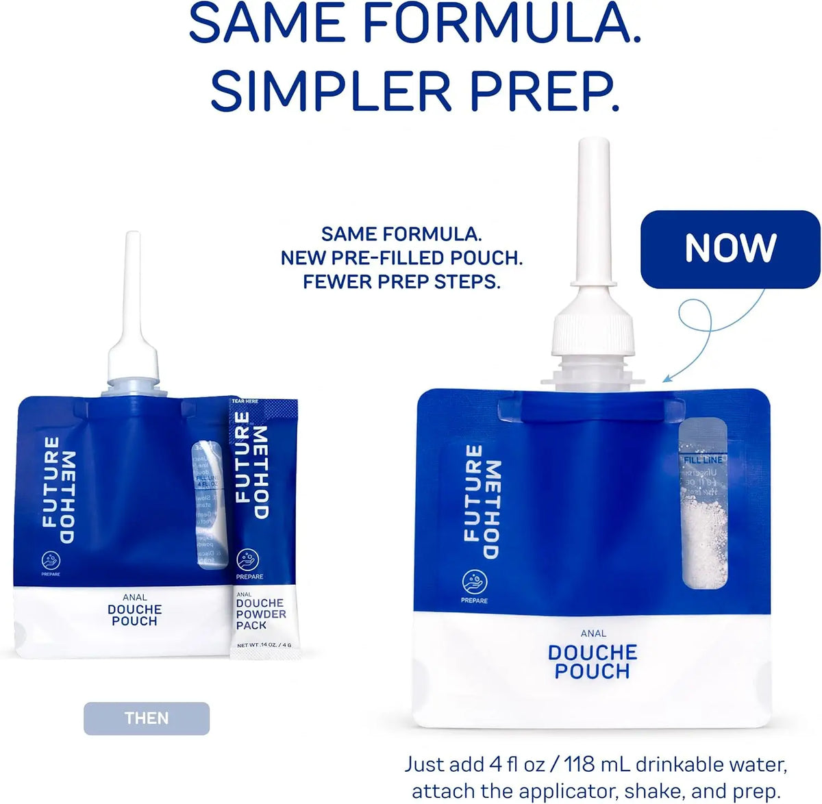 Future Method Anal Douche Kit - All-in-One Travel Isotonic Cleansing with Nozzle